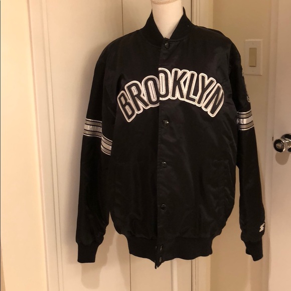 brooklyn nets satin jacket